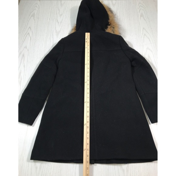 J Crew Chateau Parka Coat 2P Italian Stadium Cloth Nello Gori Wool Faux Fur Zip - Picture 5 of 12